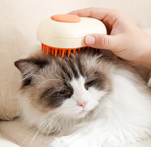 3-in-1 Steam Pet Grooming Brush – Detangle & De-Shed