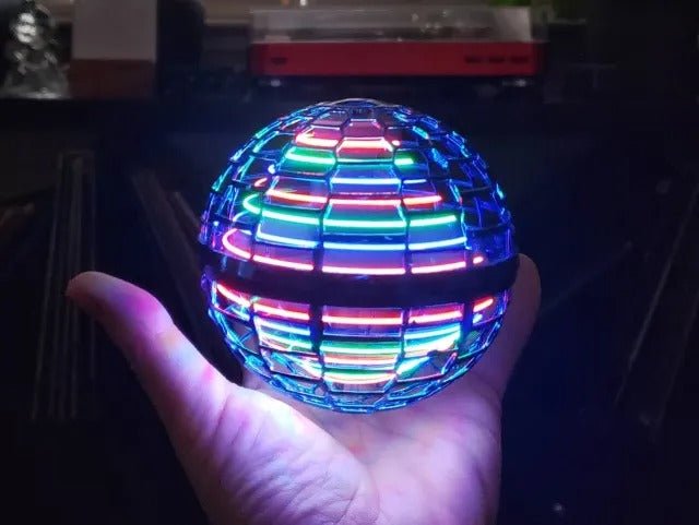 Rechargeable Flying Spinner Orb Toy – LED Mini Drone