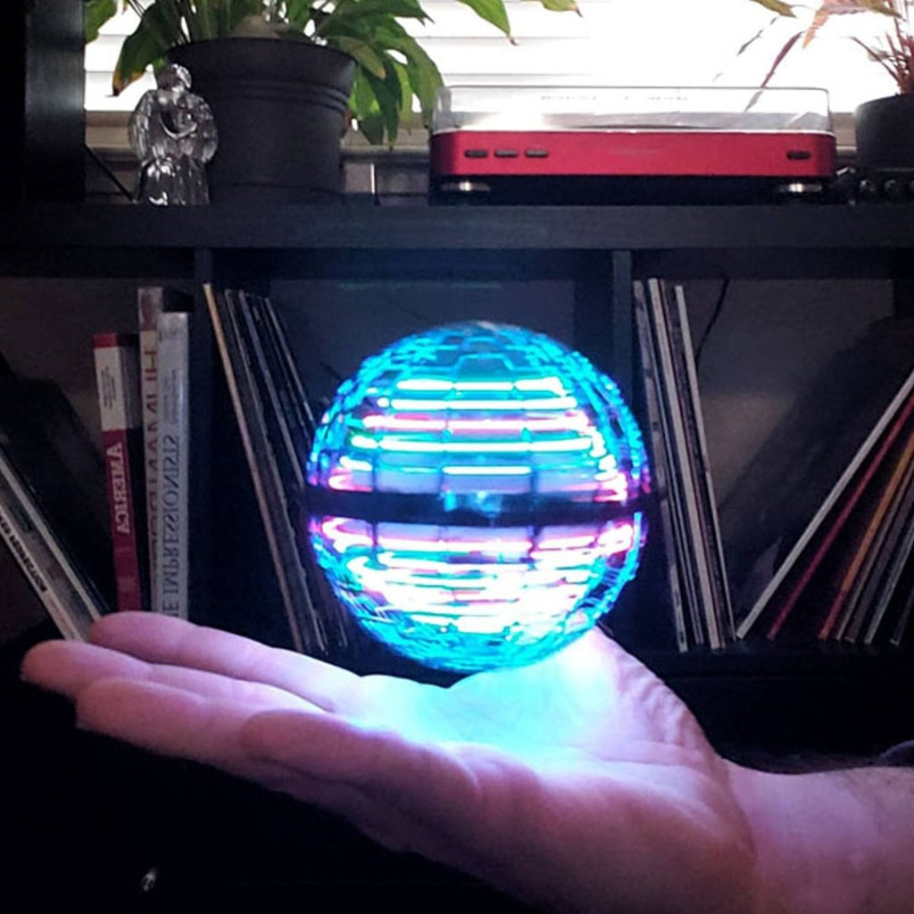 Rechargeable Flying Spinner Orb Toy – LED Mini Drone